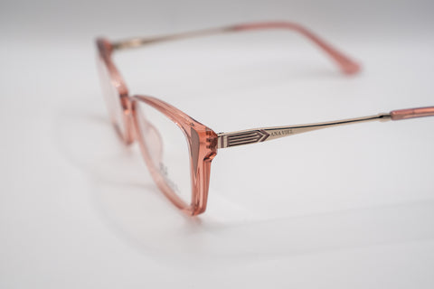 Armação ANA VIEL em Acetato com Hastes Metal Dourada - Cor Rosa