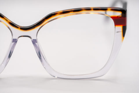 Armação ANA VIEL em Acetato - Cor Transparente com Haste Cinza