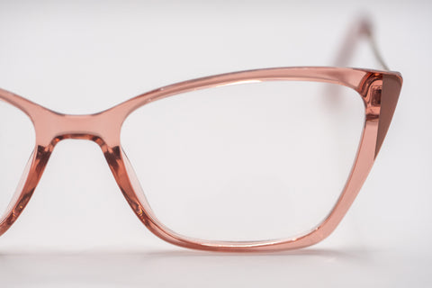 Armação ANA VIEL em Acetato com Hastes Metal Dourada - Cor Rosa