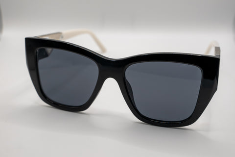 Óculos de Sol ANA VIEL em Acetato - Cor Preto e Branco