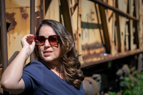 Óculos de Sol ANA VIEL em Acetato - Cor Tartaruga