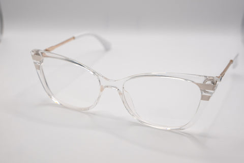 Armação ANA VIEL em - Acetato - Hastes Metal Dourada - Cor Transparente